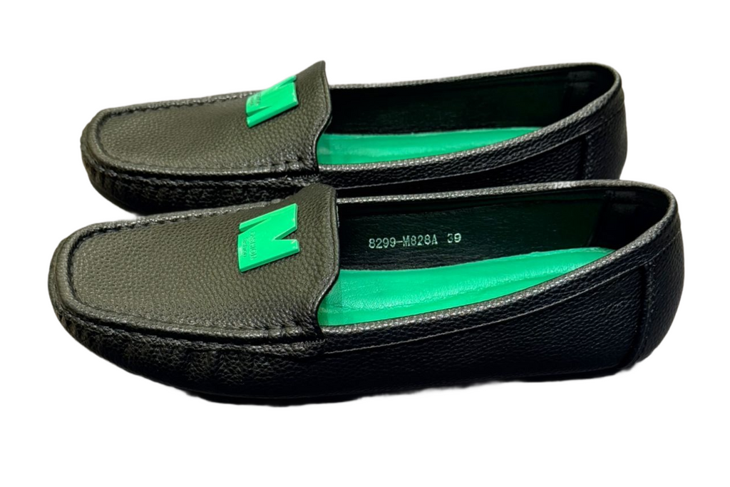 Black Beige Casual Loafer Shoes