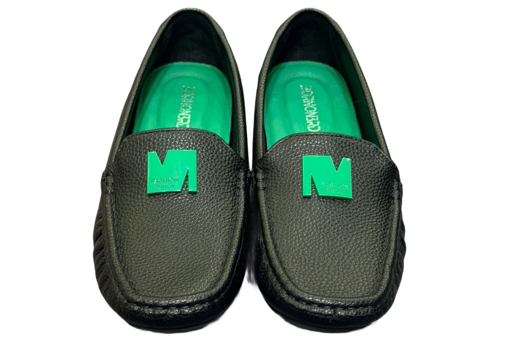 Black Beige Casual Loafer Shoes