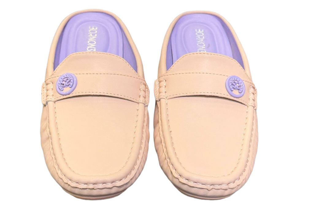 Black Beige Casual Mules
