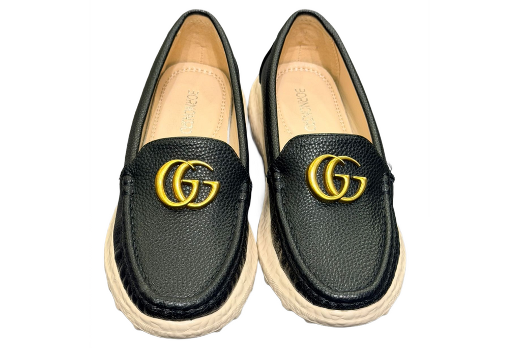 Black Brown Casual Thick Sole Loafers