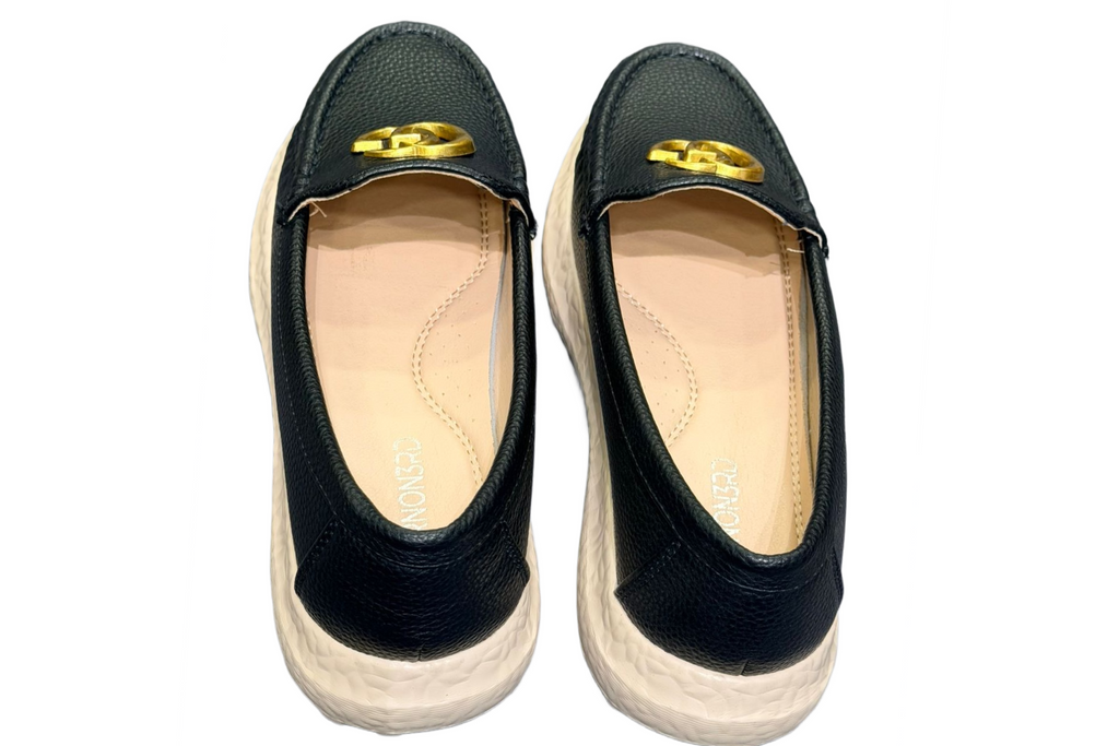 Black Brown Casual Thick Sole Loafers