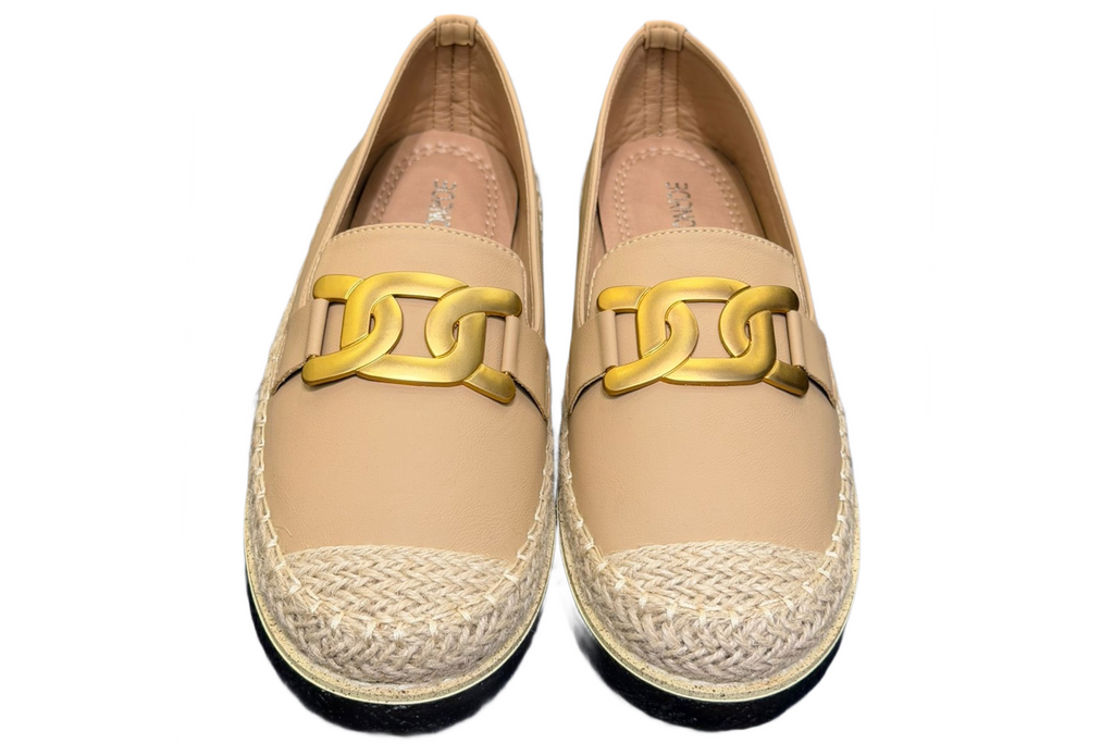 Black Beige Espadrilles