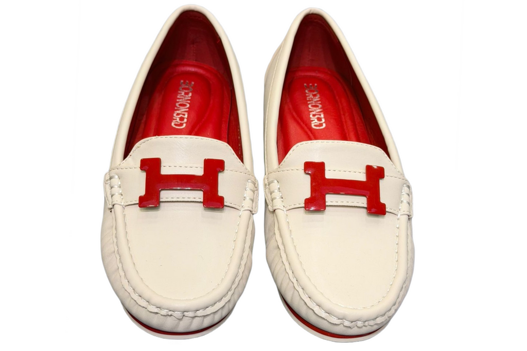 White Navy Comfy Casual Loafers