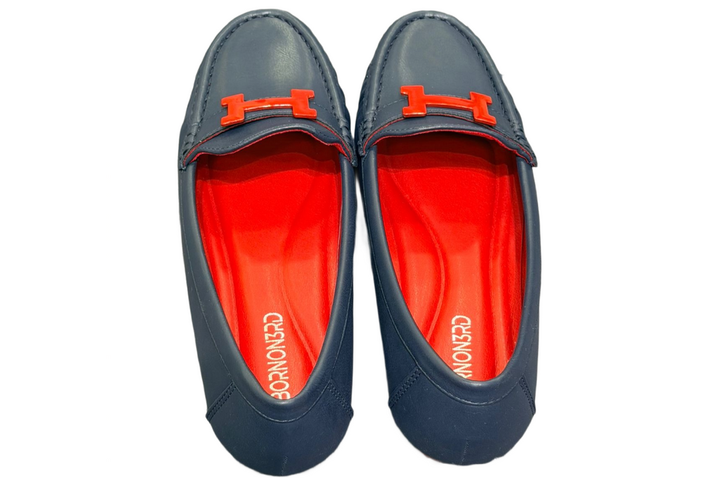 White Navy Comfy Casual Loafers