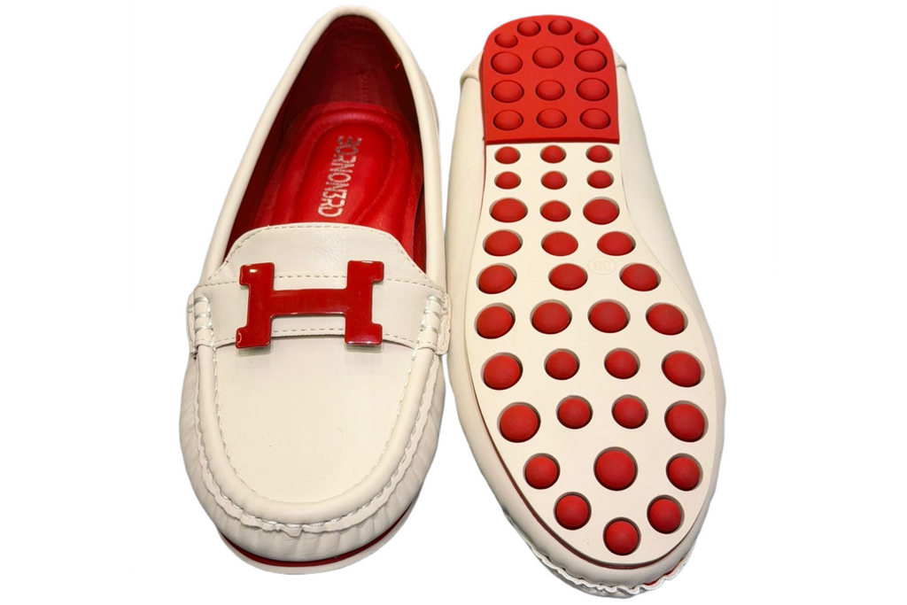 White Navy Comfy Casual Loafers