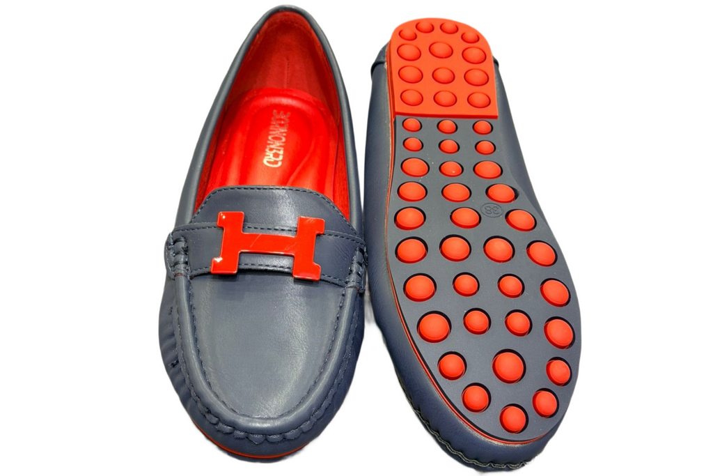 White Navy Comfy Casual Loafers
