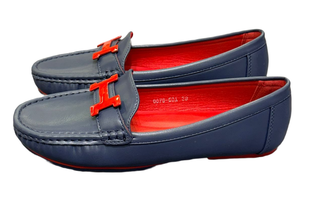 White Navy Comfy Casual Loafers