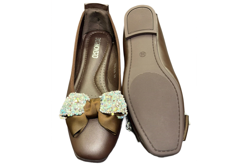 Coffee Cream Casual Shoe For Women
