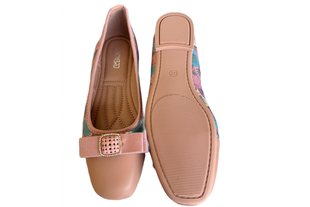 Pink Beige Fancy Shoe For Women