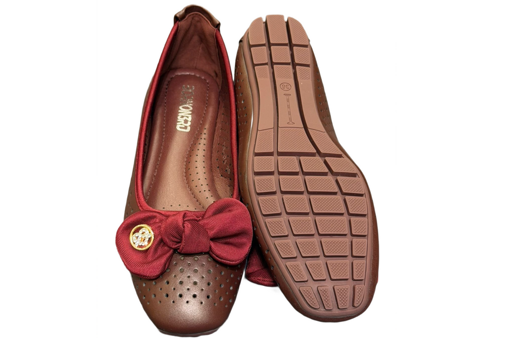 Maroon Coffee Fancy Shoes For Women