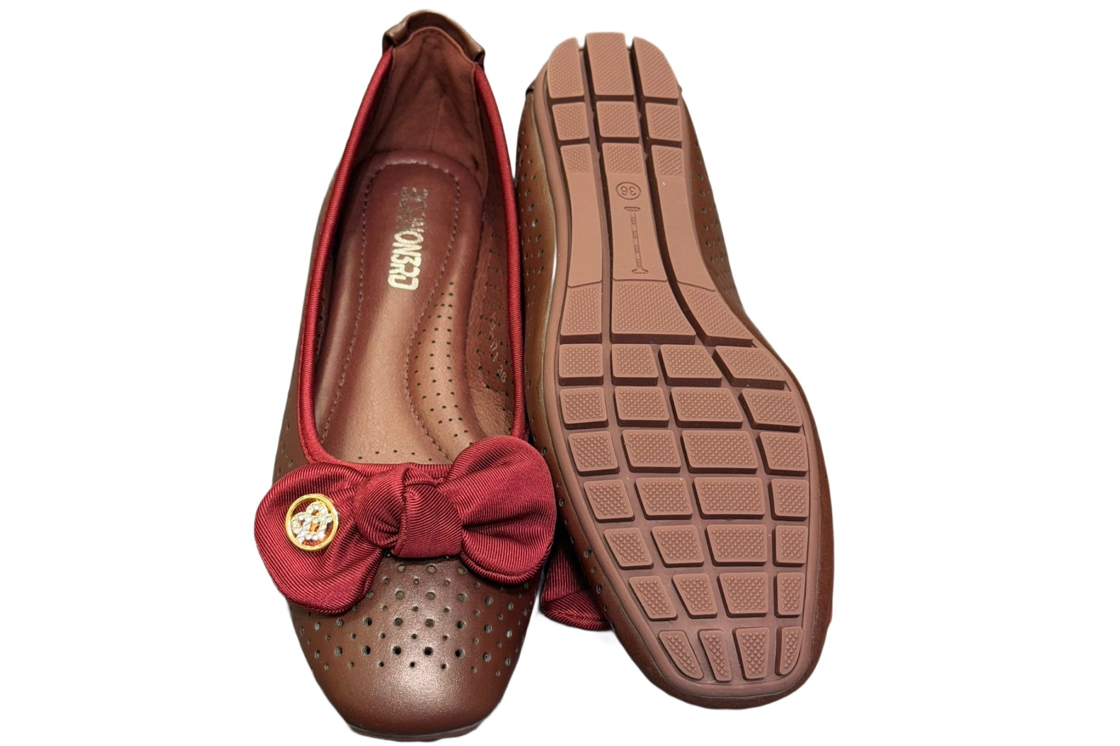 Maroon Coffee Fancy Shoes For Women
