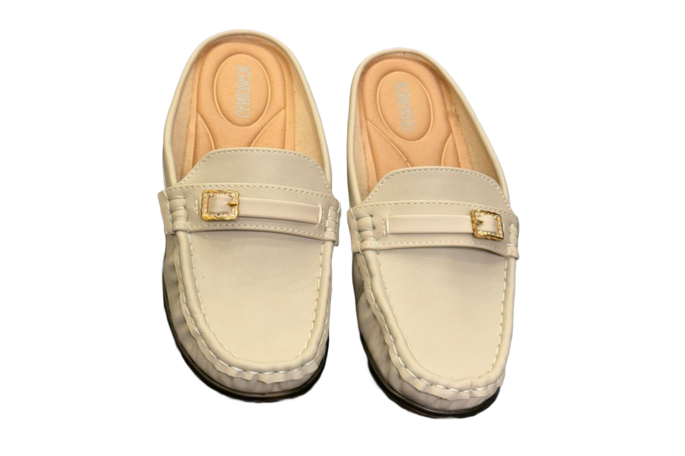 Khaki Brown Mules For Women