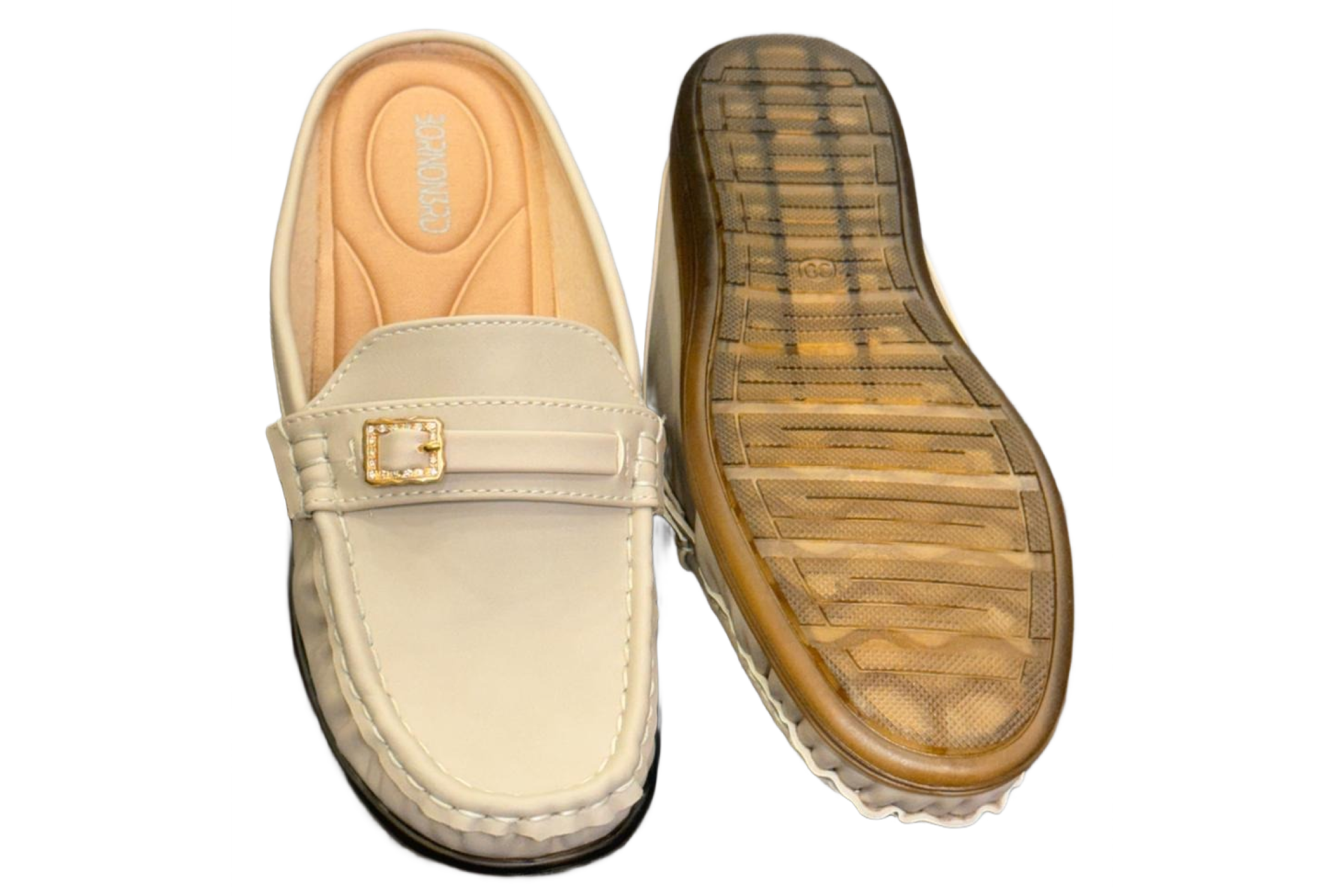 Khaki Brown Mules For Women