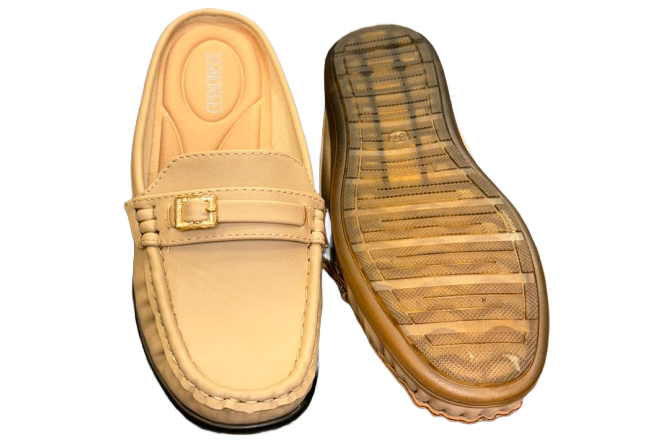 Khaki Brown Mules For Women