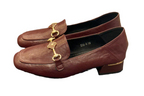 Black Maroon Heel Shoes For Women