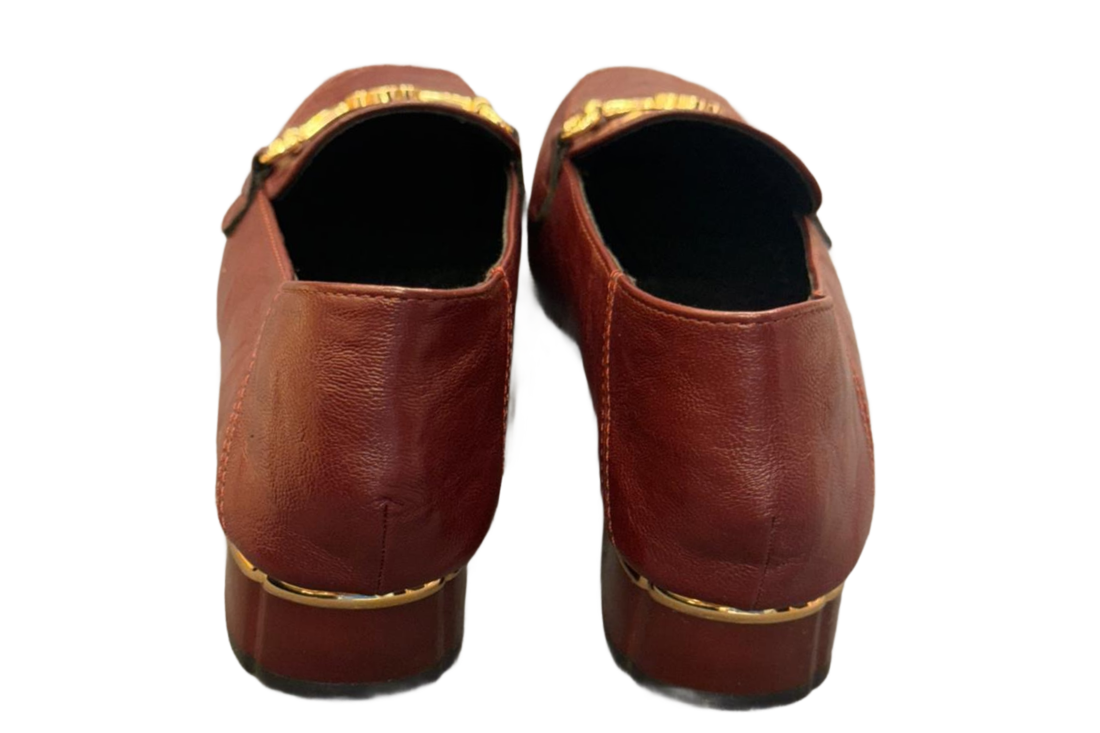 Black Maroon Heel Shoes For Women