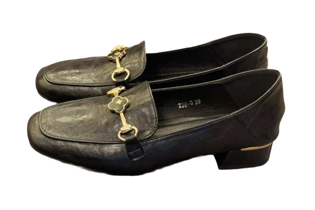 Black Maroon Heel Shoes For Women
