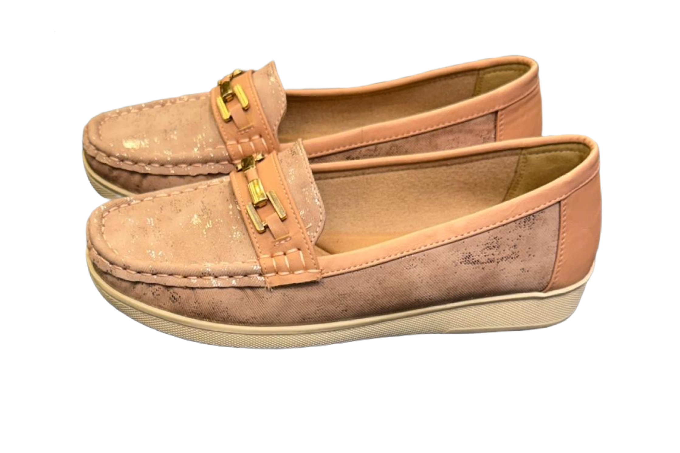 Pink White Party Loafer Shoes For Women