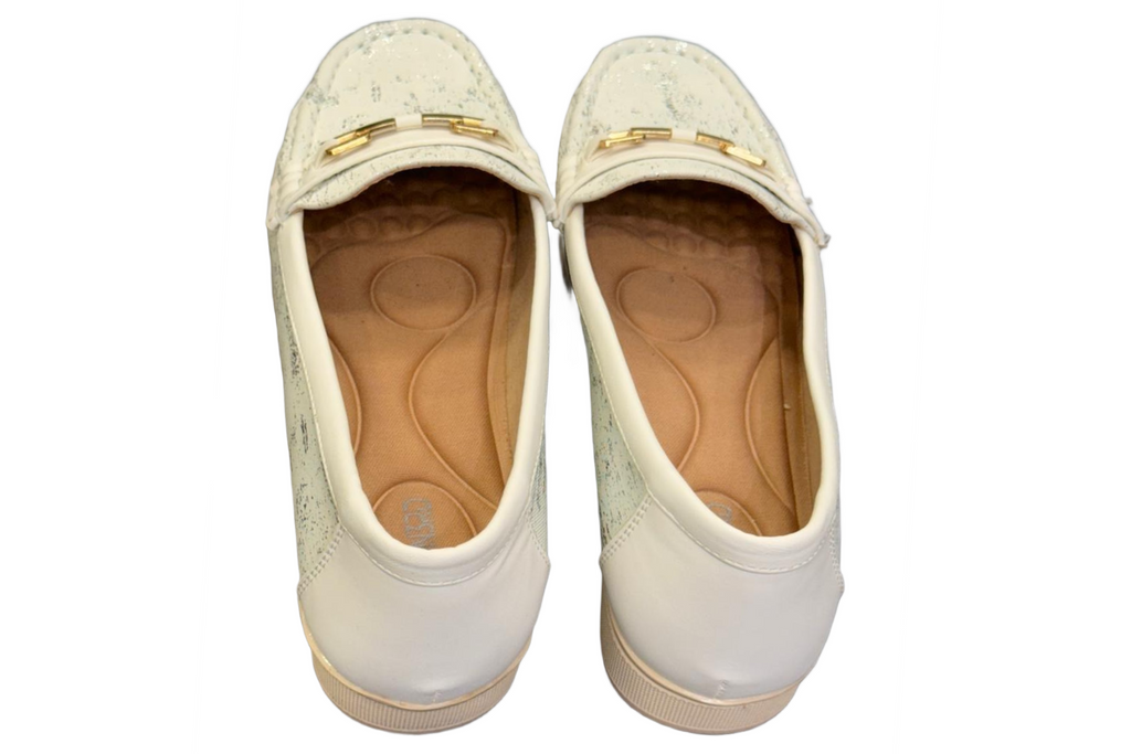 Pink White Party Loafer Shoes For Women