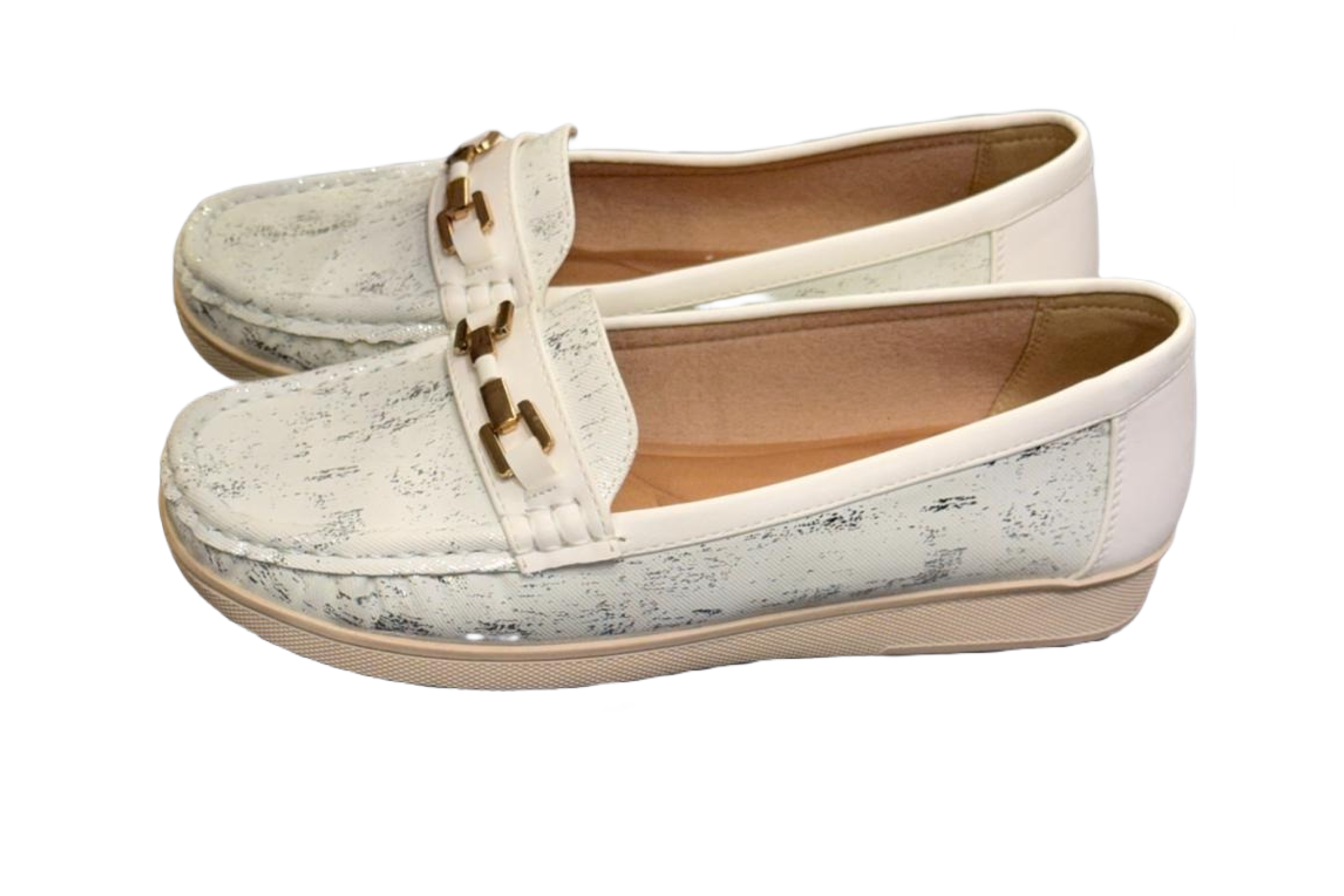 Pink White Party Loafer Shoes For Women