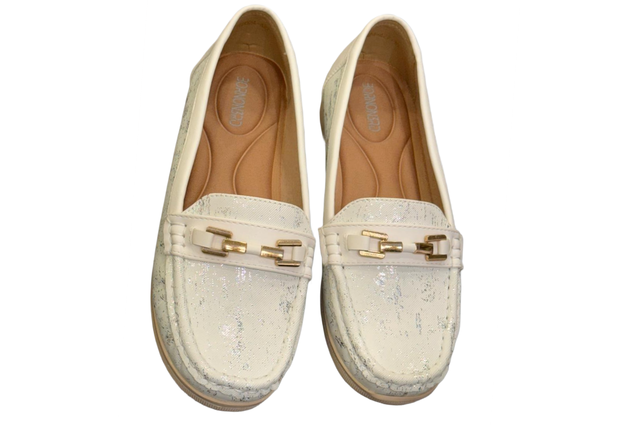 Pink White Party Loafer Shoes For Women